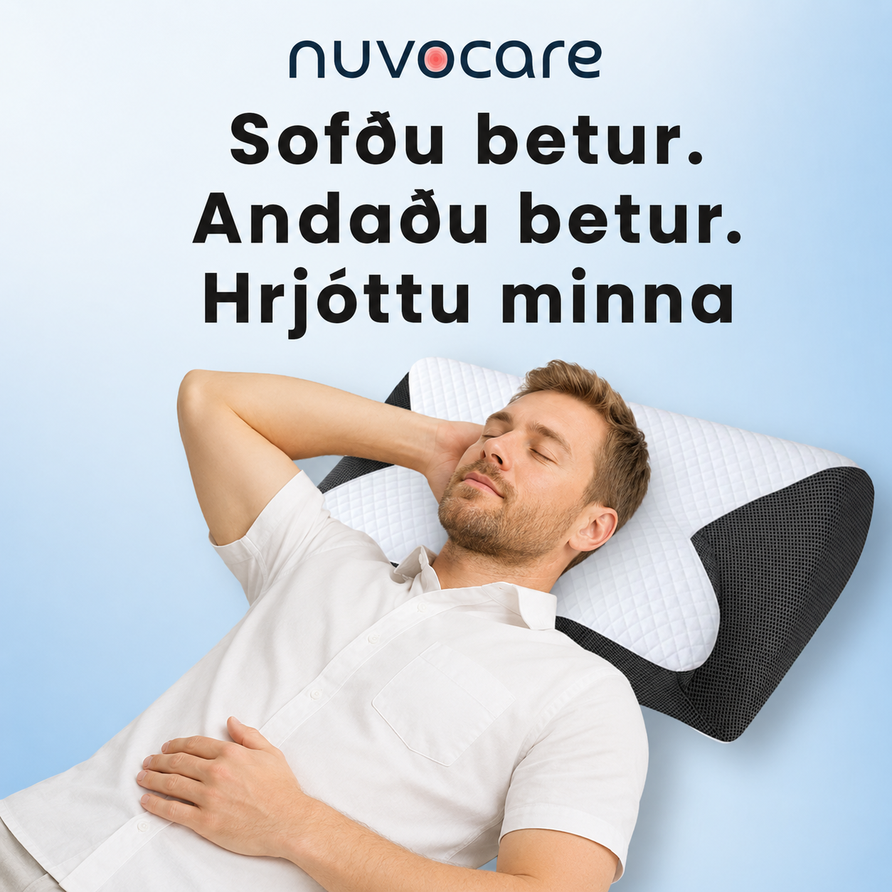 Púðinn sem dregur úr hrotum með því að bæta svefnstöðuna þína | Skynditilboð 60% afsláttur