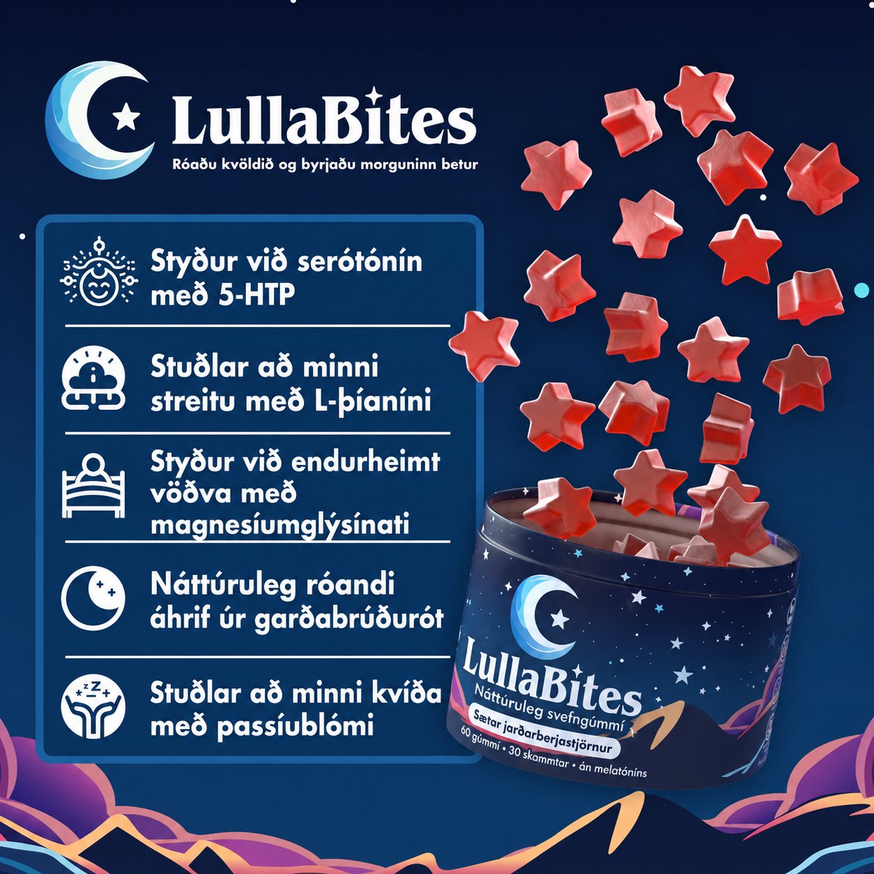 Lullabites - náttúruleg svefngúmmí