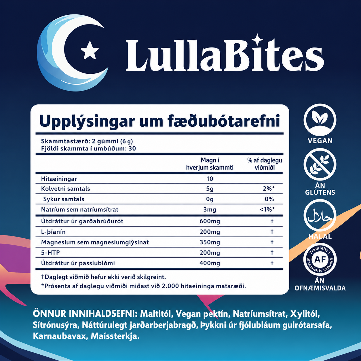 Lullabites - náttúruleg svefngúmmí