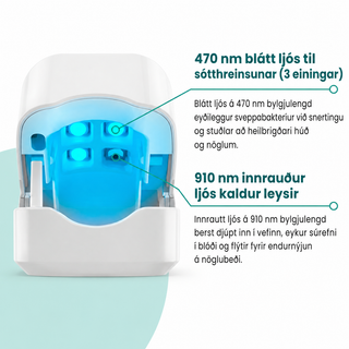NuvoCare – Blá ljósmeðferð við naglasveppi heima