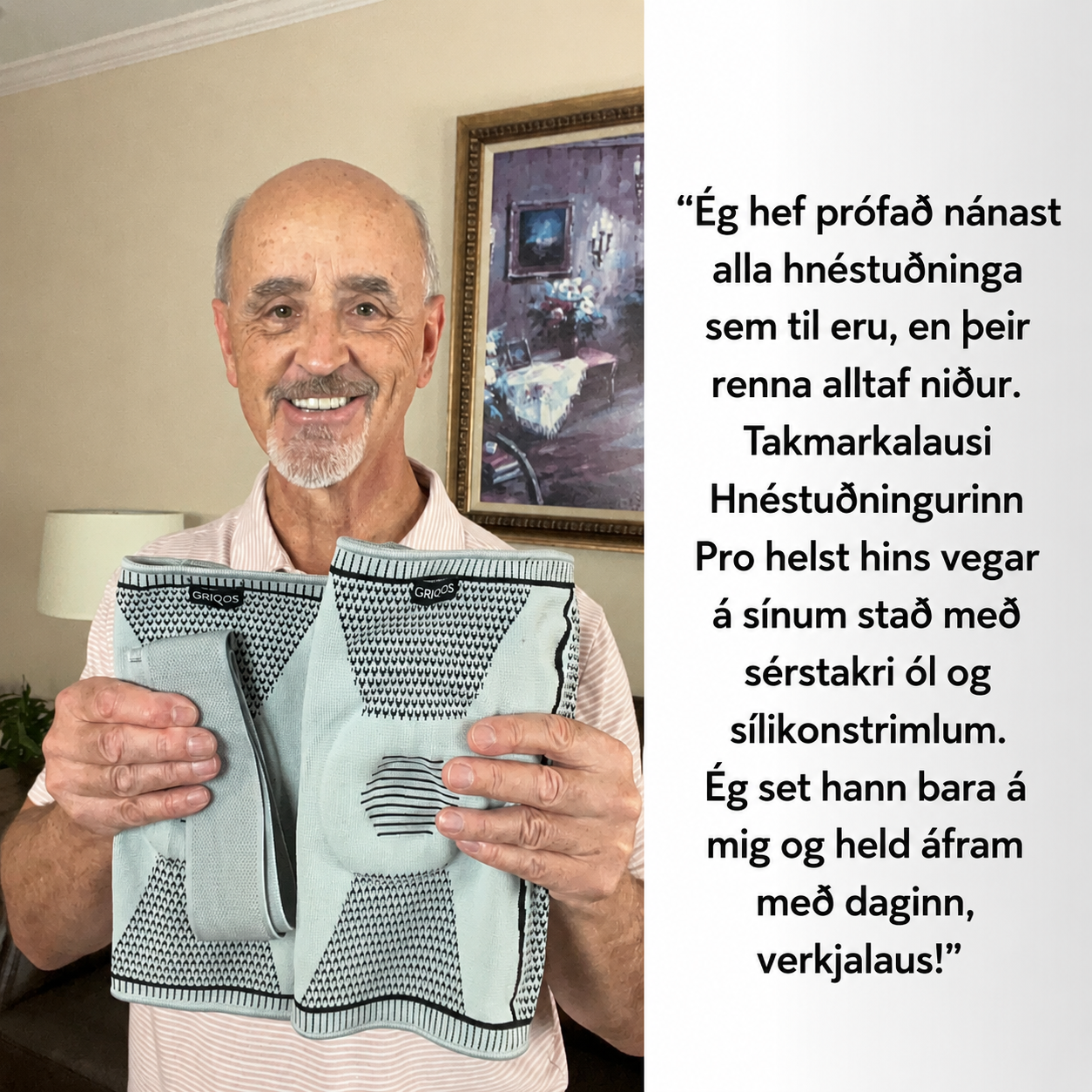Minnkaðu hnéverki samstundis án skurðaðgerðar eða sprauta með Takmarkalausum Hnéstuðningi Pro™