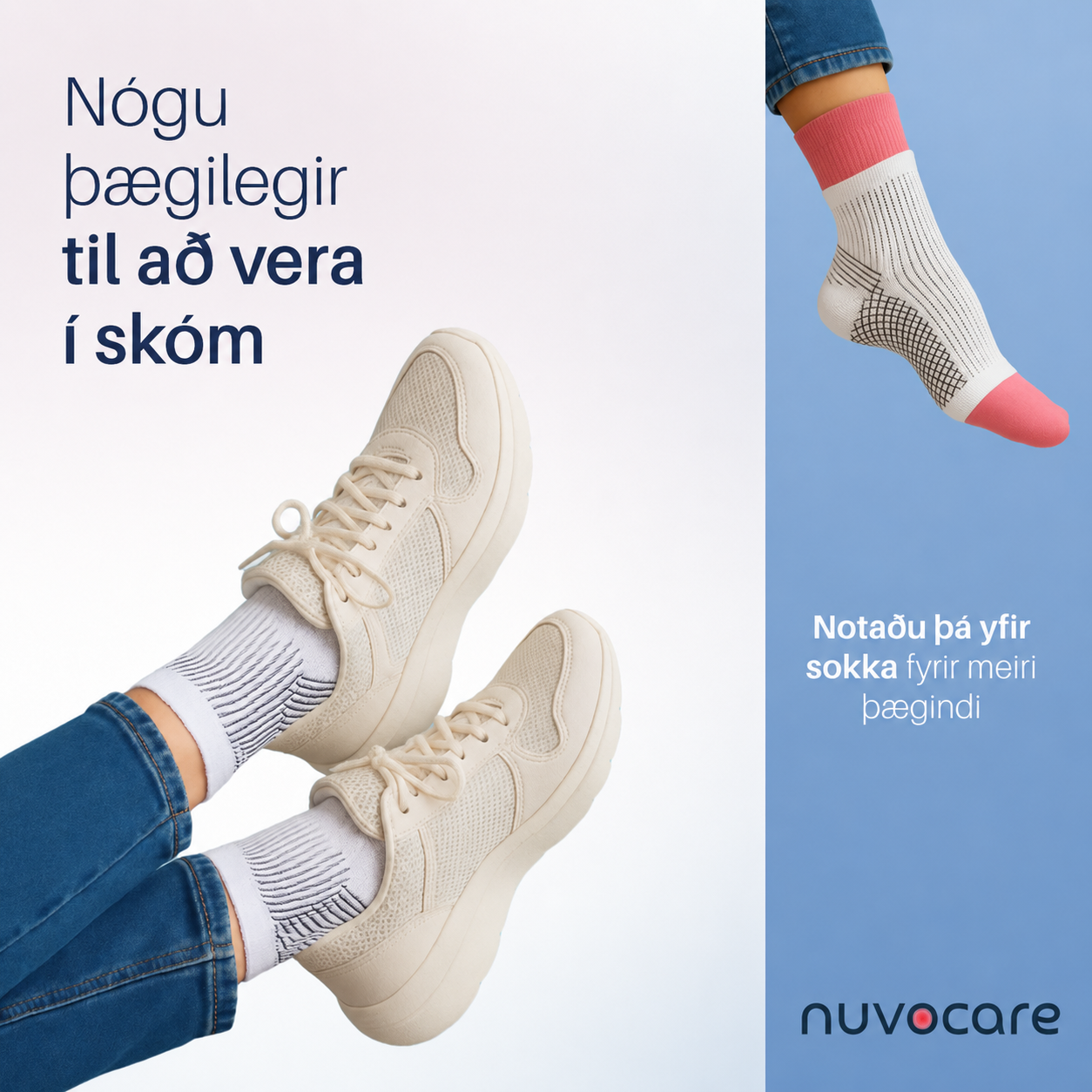 Þrýstisokkar | Fáðu samstundis létti við bólgnum og aumum fótum.